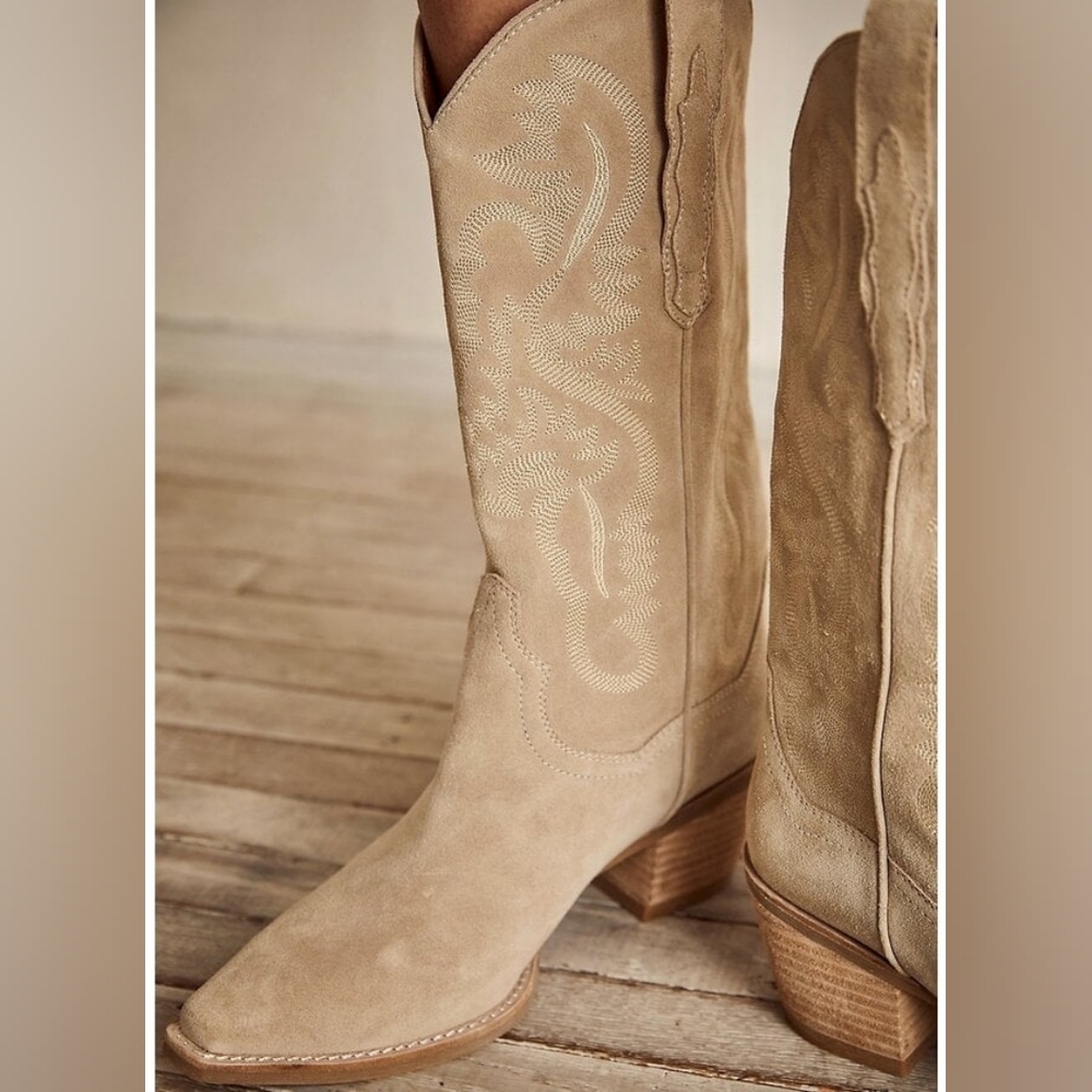 Jeffrey Campbell Dagget Suede Cowboy Boots
